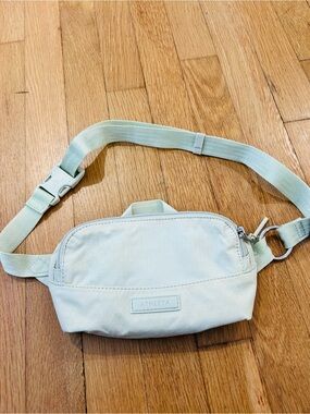 Athleta Mint Green Crossbody Strap Bag with Silver Hardware